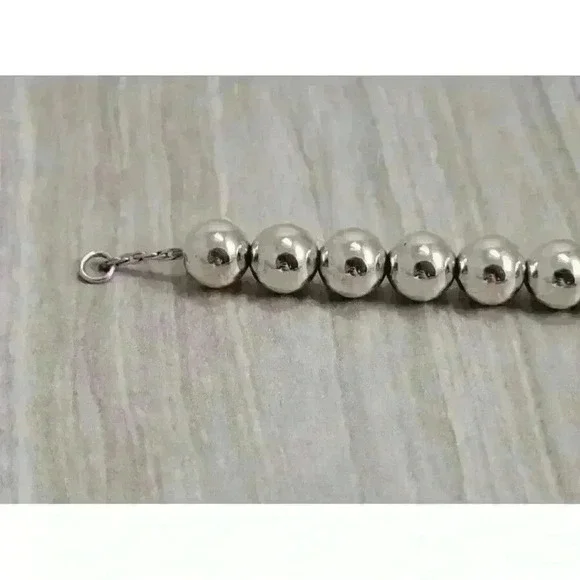Tiffany & Co Sterling Silver HardWear Ball Bracelet 7.4" - Picture 3 of 9